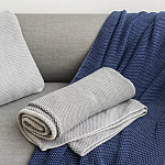 Плед из хлопка серого цвета Waffle Comfort варинант исполнения - 5 | Loft Concept в Екатеринбурге