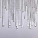 Люстра круглая с прозрачными стеклянными трубками Nembus варинант исполнения - 7 | Loft Concept в Екатеринбурге