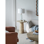 Столик приставной с круглой столешницей Textured Cream Table варинант исполнения - 6 | Loft Concept в Екатеринбурге