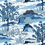 Ткань Blue landscape синий пейзах T3-89 варинант исполнения - 2 | Loft Concept в Екатеринбурге