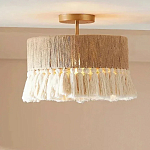 Люстра круглая плетеная с кисточками Solar Glow варинант исполнения - 5 | Loft Concept в Екатеринбурге