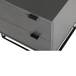 Тумба прикроватная цвета графит с ящиками Strict Lines варинант исполнения - 7 | Loft Concept в Екатеринбурге