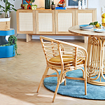 Кресло из ротанга с сиденьем из велюра Vini Rattan Armchair варинант исполнения - 6 | Loft Concept в Екатеринбурге