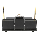 Настольный письменный набор из камня лемезит с гербом России Royal Accessory варинант исполнения - 3 | Loft Concept в Екатеринбурге