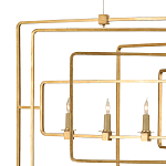 Люстра золотая из пересекающихся прямоугольных элементов Thin Intersecting Rectangles варинант исполнения - 1 | Loft Concept в Екатеринбурге