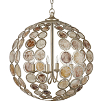 Люстра в форме шара с декором из круглых декоративных элементов Bright Shell Discs варинант исполнения - 2 | Loft Concept в Екатеринбурге