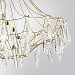 Люстра подвесная из металла с хрустальными прозрачными подвесками Quasar 81 варинант исполнения - 7 | Loft Concept в Екатеринбурге