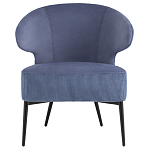 Современное мягкое кресло на металлических ножках Rakush Blue варинант исполнения - 2 | Loft Concept в Екатеринбурге