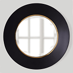 Чёрное настенное зеркало с золотым кантом Porunalia варинант исполнения - 2 | Loft Concept в Екатеринбурге