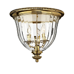 Потолочный светильник цвета латунь с прозрачным плафоном в форме чаши Hinkley варинант исполнения - 8 | Loft Concept в Екатеринбурге