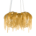 Люстра подвесная круглая с изогнутыми металлическими дугами и ниспадающими цепочками 65 см Atlantis Chain варинант исполнения - 1 | Loft Concept в Екатеринбурге