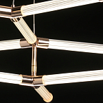 Люстра с геометрической конструкцией из вытянутых цилиндрических плафонов Hex Scaffold  варинант исполнения - 6 | Loft Concept в Екатеринбурге