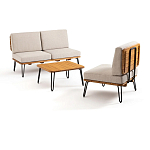 Двухместный диван из акации без подлоконтиков Amra варинант исполнения - 2 | Loft Concept в Екатеринбурге