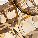 Люстра с круглыми стеклянными подвесками Cardiel Amber Glass Chandelier варинант исполнения - 6 | Loft Concept в Екатеринбурге