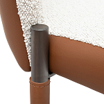 Стул мягкий с обивкой из рогожки и экокожи Contrasting Performance варинант исполнения - 2 | Loft Concept в Екатеринбурге