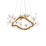Люстра подвесная с прозрачными стеклянными птичками на ветвях Диаметр 80 см Serip Voa варинант исполнения - 7 | Loft Concept в Екатеринбурге