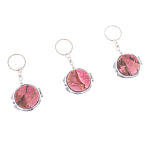 Зеркало брелок складное двухстороннее из натурального камня Родонит Stone Mirrors варинант исполнения - 8 | Loft Concept в Екатеринбурге