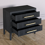 Тумба Primo  с тремя ящиками шпон Черный дуб варинант исполнения - 4 | Loft Concept в Екатеринбурге