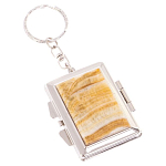 Зеркало брелок складное двухстороннее из натурального камня Оникс Silver Stone Mirrors варинант исполнения - 1 | Loft Concept в Екатеринбурге