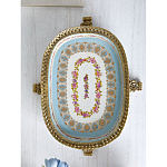 Чаша с цветочным орнаментом на бронзовых ножках Eden Garden варинант исполнения - 5 | Loft Concept в Екатеринбурге