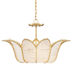 Люстра в форме тюльпана с лепестками из прозрачных стеклянных бусин Hanging Flowers варинант исполнения - 2 | Loft Concept в Екатеринбурге