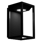 Уличный настенный светильник прямоугольной формы черного цвета Geometric Glow варинант исполнения - 1 | Loft Concept в Екатеринбурге