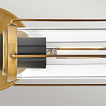 Бра для ванных комнат горизонтальное с 2-мя прозрачным цилиндрическим плафонами на круглом основании Hinkley варинант исполнения - 4 | Loft Concept в Екатеринбурге