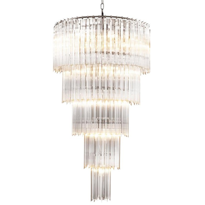 Люстра Chandelier Alpina L Никель Прозрачный (Transparent) в Екатеринбурге | Loft Concept 