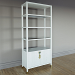 Стеллаж со стеклянными полками Elsa Dreams White варинант исполнения - 1 | Loft Concept в Екатеринбурге