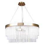 Люстра подвесная со стеклянными подвесками в виде перекрученных трубочек Nembus варинант исполнения - 1 | Loft Concept в Екатеринбурге