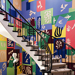 Обои ручная роспись в стиле Арт-деко Jazz Special Colourway on dyed silk with embroidery варинант исполнения - 1 | Loft Concept в Екатеринбурге