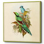 Постер на холсте с изображением птиц и цветов Blooming Birds Poster варинант исполнения - 6 | Loft Concept в Екатеринбурге