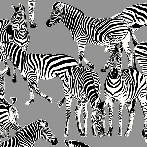 Обои ручная роспись Zebras Mid Grey