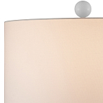 Настольная лампа белая с тканевым абажуром в форме цилиндра Morphing варинант исполнения - 2 | Loft Concept в Екатеринбурге