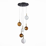 Люстра светодиодная с сферическими стеклянными плафонами Splatter варинант исполнения - 3 | Loft Concept в Екатеринбурге