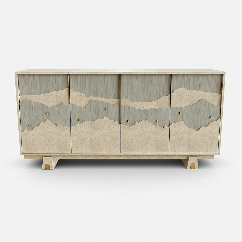 Буфет Okinawa Taupe Large Бежевый Серый Золотой в Екатеринбурге | Loft Concept 