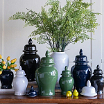 Ваза с крышкой однотонная Высота 31 см Chinoiserie Ceramics варинант исполнения - 4 | Loft Concept в Екатеринбурге