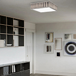 Потолочный светильник квадратный с гофрированным абажуром цвета графит Millennium варинант исполнения - 3 | Loft Concept в Екатеринбурге