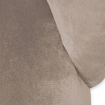 Барный стул со спинкой и металлической подставкой на 4-х деревянных ножках Бежевый Велюр Vendramin Chair варинант исполнения - 4 | Loft Concept в Екатеринбурге