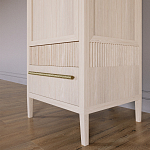 Узкий Шкаф Primo с 2 выдвижными ящиками Светлый дуб варинант исполнения - 4 | Loft Concept в Екатеринбурге