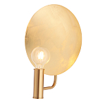 Бра с золотым круглым отражателем и открытой лампой Sun Glow Disc варинант исполнения - 3 | Loft Concept в Екатеринбурге