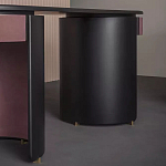 Дизайнерский письменный стол овальной формы с 2-мя выдвижными ящиками по бокам Parsec варинант исполнения - 2 | Loft Concept в Екатеринбурге