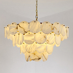 Люстра подвесная четырехъярусная с подвесками в форме дисков Cryptocrystalline Stone варинант исполнения - 6 | Loft Concept в Екатеринбурге