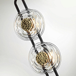 Торшер с черным основанием и золотистым декором Bruno варинант исполнения - 2 | Loft Concept в Екатеринбурге