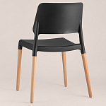 Пластиковый стул на ножках из массива бука Ferret Black 4 шт варинант исполнения - 5 | Loft Concept в Екатеринбурге
