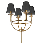 Торшер с металлическим основанием бронзового цвета с черными конусовидными абажурами Dignity варинант исполнения - 3 | Loft Concept в Екатеринбурге