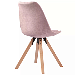 Стул мягкий с высокой спинкой на деревянных ножках Chair Dusty Pink варинант исполнения - 3 | Loft Concept в Екатеринбурге