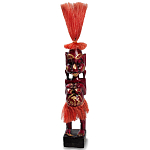 Деревянная декоративная статуэтка Asmat Red Straw Headdress Statuette Red варинант исполнения - 1 | Loft Concept в Екатеринбурге