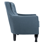 Кресло с мягкой обивкой из льна на 4-х ножках из массива березы Scarlett Armchair blue варинант исполнения - 1 | Loft Concept в Екатеринбурге