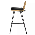 Стул барный с ротанговым плетением Half Bar Chair with Wicker без подлокотников варинант исполнения - 2 | Loft Concept в Екатеринбурге